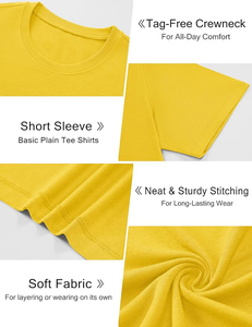 Camisetas de Cuello Redondo para Hombre, de Poliéster/Algodón, Manga Corta, Tejido de Punto, Logotipo/Estampado Frontal, Ecológicas, de Secado Rápido, Corte Regular - Product Image 5