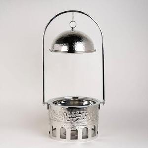 Stainless Steel Oriental Casserole Food Warmer with Dome <b>Lid</b> and Handle Round Design Polished Finish Insulated Serving Dish - Product Image 1