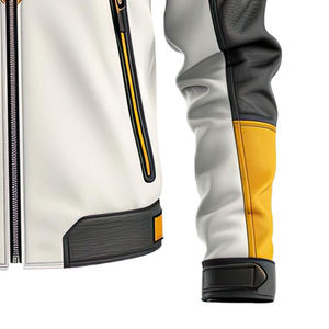 Men's Custom Logo Casual Leather <b>Jacket</b> with Stand Collar and Zipper Front Waterproof Breathable Winter <b>Sheepskin</b> - Product Image 6