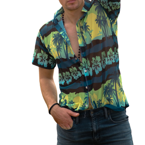 Chemise décontractée pour homme à manches longues, coupe classique, légère, 100% coton, respirante, séchage rapide, pour la plage, les vacances, l'été - Product Image 4