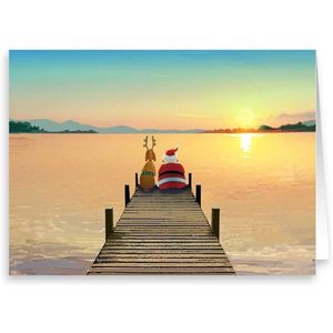 Tarjeta de felicitación navideña Dock Sunset - Product Image 2