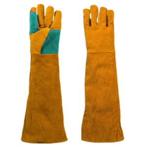 Gants de soudage industriels en cuir de vachette renforcé anti-vibration, durables, pour travaux à haute température et protection des mains - Product Image 5