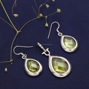 Vente chaude Premium fait à la main en argent Sterling 925 boucles d'oreilles de mariage pour femmes pendentifs fins et breloques avec pendentif en pierres précieuses naturelles - Product Image 6