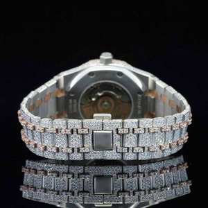 Customise Lab Grown Luxury Mechanical ETA Movement Alloy <b>Case</b> Glass Dial Rubber Band Unisex <b>Watch</b> with Analog Display for Resale - Product Image 3