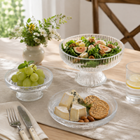 Hoogwaardig modern minimalistisch glazen schaal voor gedroogd fruit, fruitplateau, dessertplateau, huishoudelijk, woonkamer, snack-display, snoepbord