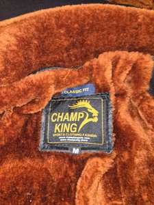 แจ็คเก็ตหนังสีดำสำหรับผู้ชาย Champ King พร้อมปกขนสัตว์เทียม ปิดด้วยซิป สไตล์นักขี่มอเตอร์ไซค์สำหรับฤดูหนาว - Product Image 2