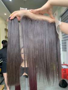 วิกผมคนเวียดนามวิกผมตรงสีเปียโนผมตรงพร้อมลูกไม้บาง HD ธรรมชาติ - Product Image 3