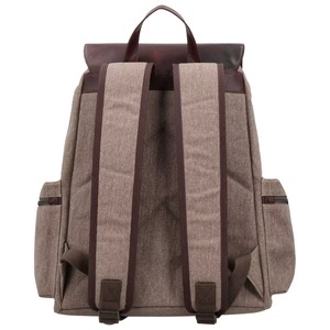 High Quality Wholesale Vintage <b>Brown</b> Canvas Leather Bag Laptop School Bag Hiking Travel Rucksack Anti Theft <b>Backpack</b> - Product Image 3
