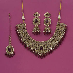 Collier de luxe de haute qualité, design antique, avec placage Mehndi 901716 - Product Image 6