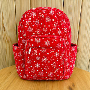 Handmade 100% Pure cotton quilted floral <b>backpack</b> for women girls block print <b>school</b> bag lightweight travel daypack with pocket - Product Image 1