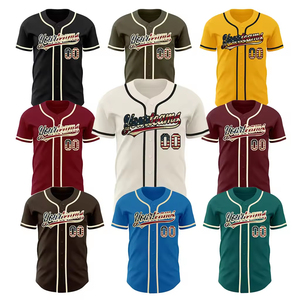 Uniforme de baseball de qualité supérieure pour hommes, couleur bleue, uniforme de baseball pour jeunes avec nom et numéro d'équipe personnalisés - Product Image 1