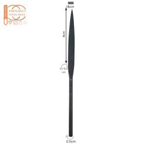 Lime à main industrielle en acier pour bricolage 180 mm DT, limes rotatives à feuilles de bambou de densité moyenne, ensemble de 7 pièces, coupe lisse 3 mm, finition naturelle, style américain - Product Image 2