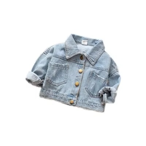 Chaquetas de Mezclilla Personalizadas al por Mayor para Bebés y Niños, Abrigos de Mezclilla de Moda para Primavera, Ropa Exterior Infantil, Chaqueta de Mezclilla para Niños - Product Image 3