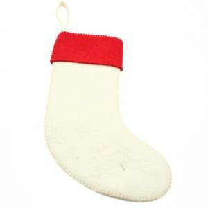 Calcetín Navideño de Fieltro Rústico Tradicional, Hecho a Mano, de Lana de Alta Calidad, Ecológico y Suave, Decoración Festiva - Product Image 4