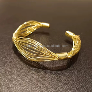 Premium Regal Radiance Adjustable Brass Cuff <b>Bracelet</b> for Sophisticated Women and <b>Men</b> with Elegant Minimal Design - Product Image 1