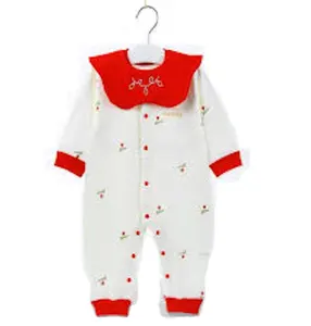 6 in 1 100% organic cotton soft baby pajamas with feet and doll set matching with long sleeve baby jumpsuits and shoes and hat