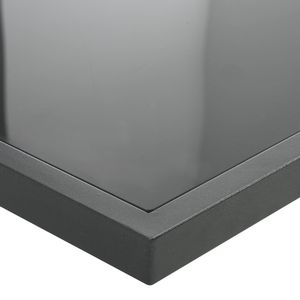 Grand ensemble de salle à manger en rotin polyéthylène noir durable pour jardin - Product Image 6