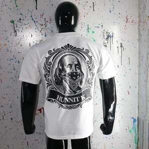 เสื้อยืดคอกลมสีขาวแบบกำหนดเอง หนา 300 GSM ผ้าฝ้าย 100% สกรีนลาย สตรีทแวร์ FZYPS SPORTS - Product Image 5