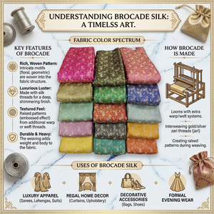 Tissu en polyester brocart luxueux avec motifs jacquard floraux et texture élégante pour vêtements de filles, décoration et artisanat - Product Image 6