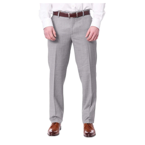 2021 Custom Navy Gingham Slim Fit Breathable Wool Suit Pants with Zipper Fly for <b>Men</b> Formal <b>Dress</b> by Steve & James Woolen Fabric - Product Image 1