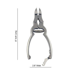 Coupe-ongles professionnel à bras articulé 6'' en acier allemand robuste, à mâchoires courbées et verrouillage à ressort, pour ongles des orteils - Product Image 2