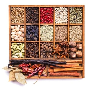 Luxury Wooden Spice <b>Box</b> Set Brass Masala Dabba Container Round Kitchen Spice Storage Organizer Holder with Brass Lid Spoon - Product Image 6