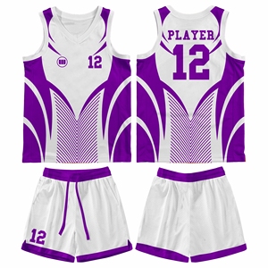 Conjunto de Uniforme de Baloncesto Personalizado, Jersey y Pantalones Cortos de Malla Transpirable para Equipos Juveniles y Adultos - Product Image 1