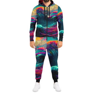 Chándal ligero para correr con sublimación, cómodo, con cremallera, en grandes cantidades, chándal de sublimación para hombre. - Product Image 2