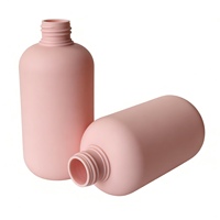 Botella de Plástico HDPE Rosa Mate de 200 ml para Crema Facial, Champú y Loción con Opciones de Color y Tapa Personalizables y Logotipo Personalizado