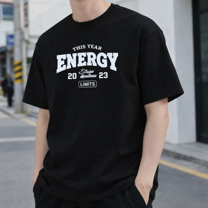 เสื้อยืดคอกลมแขนสั้นทรงโอเวอร์ไซส์ ยูนิเซ็กซ์ ผ้าฝ้าย 100% ระบายอากาศได้ดี แห้งเร็ว ไม่เป็นขุย ใส่สบาย สไตล์สตรีทแวร์ - Product Image 4