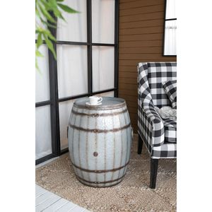 22.5x22.5x26\" <b>Outdoor</b> Drum <b>Side</b> <b>Table</b> - Product Image 1
