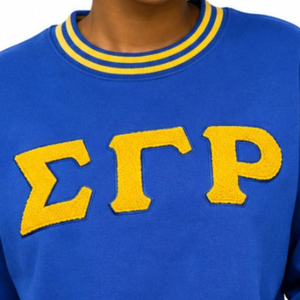 เสื้อสเวตเชิ้ตเชนิลล์ปักลายตัวอักษรกรีก Sigma Gamma Rho สำหรับผู้หญิง สไตล์ลำลอง คอกลม ผ้าฟลีซ เหมาะสำหรับใส่ไปเรียนมหาวิทยาลัย - Product Image 2