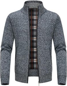 Winter <b>Men's</b> <b>Long</b> Sleeve Brand Knitted 100% Cotton Washed Print Nonwoven <b>Cardigan</b> Designer Sweatshirt - Product Image 3