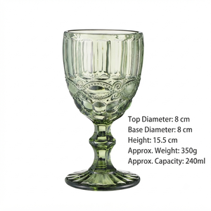 Copa de Vino de Lujo Vintage con Relieve - Reutilizable para Regalos de Boda y Promociones de Temporada - Product Image 4