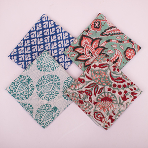Handmade Cotton Handkerchiefs Set Floral Pattern For Adults Ladies Outdoor <b>Accessories</b> Vintage Printed Face Cover - Product Image 5