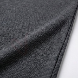 Polo à manches courtes gris foncé pour homme, couleur unie, en coton tricoté, décontracté, respirant, coupe classique, avec col à bordure blanche - Product Image 5
