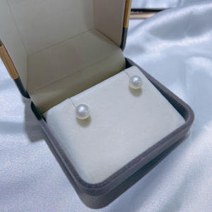 Aretes Básicos 2025 con Adorno Femenino, Perlas Redondas de Agua Dulce de 7-7.5mm, Aguja de Plata S925, Sin Núcleo, Regalo para Aretes - Product Image 1