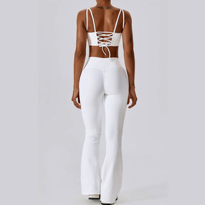 Women <b>Flare</b> Yoga Pants Custom High Waist Activewear <b>Leggings</b> Wholesale OEM ODM Manufacturer Supplier Factory - Product Image 5