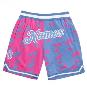 Shorts décontractés pour hommes en maille respirante, motif palmier vert et or, imprimé par sublimation, taille élastique, style streetwear - Product Image 3