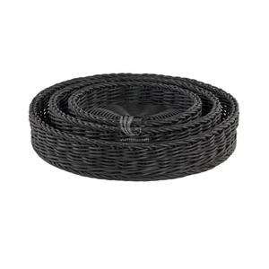 Hot Selling Halloween <b>Black</b> Round Wicker Trays, Set of 3 Eco Friendly Serving an Decoration <b>Baskets</b> For Halloween Wholesale - Product Image 3