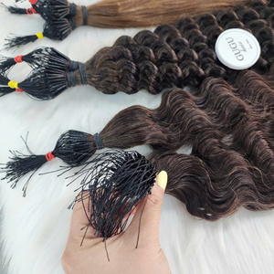 <b>Micro</b> <b>Bead</b> <b>Extensions</b> Real Human <b>Hair</b> Brown <b>Micro</b> Link <b>Hair</b> <b>Extensions</b> Human <b>Hair</b> <b>Micro</b> Ring <b>Extensions</b> Human <b>Hair</b> for Women - Product Image 4