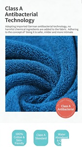 Serviettes de bain de luxe en coton 100% premium, séchage rapide, très absorbantes, ensembles de serviettes de bain brodées - Product Image 6