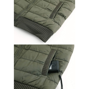 Chaleco Acolchado de Lona para Hombre, Cómodo y Casual para Invierno, con Relleno de Plumón, Cuello Alto, Cierre de Cremallera, Impermeable, Térmico y con Protección UV - Product Image 4