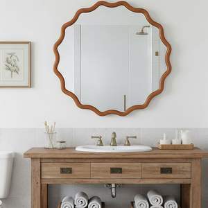 Miroir mural en bois écologique, artisanal, décoratif - Product Image 3
