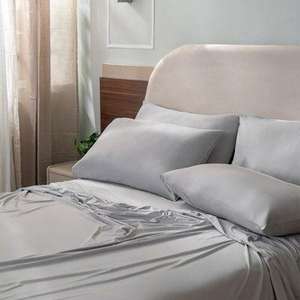 Ensemble de housses de couette de luxe durables pour hôtel, 300 fils, écologiques, couleur unie classique, respirantes, en coton lavé, infroissables, vente en gros - Product Image 4