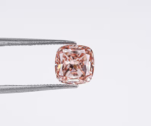Diamant CVD de laboratoire couleur champagne 1,04 carats, taille coussin, de couleur fantaisie, VS, pour bijoux, OM GEMS - Meilleures ventes - Product Image 1