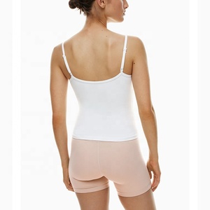 Wholesale Comfortable Slim Fit Pure Blank Adjustable <b>Spaghetti</b> <b>Straps</b> Shirt Summer <b>Tank</b> <b>Tops</b> Cotton Spandex <b>Tank</b> <b>Top</b> Women - Product Image 6
