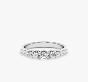 แหวนหมั้นทองคำ 14KT คุณภาพสูง ประดับเพชรแล็บโกรว์ทรงบริลเลียนท์ ดีไซน์วินเทจ รับรองโดย IGI ของขวัญวันครบรอบแต่งงาน - Product Image 3