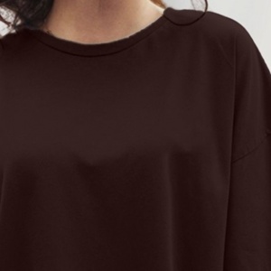 Camiseta de Verano de Algodón para Mujer, de Última Moda, Manga Corta, Corte Ajustado, Transpirable, Ecológica, Lisa, Informal - Product Image 2