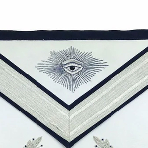 Delantal Masónico Bordado a Mano de Calidad Premium, Delantal de Maestro Masón de Logia Azul, Delantales Masónicos Blancos y Azules con el Mejor OEM 2026 - Product Image 4